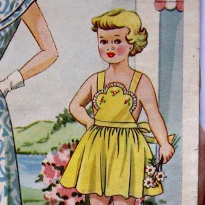 SEWING PATTERN VINTAGE Old Fashioned TODDLERS Bib Front Sundress ePattern PDF Sz 4