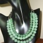 Green Aventurine Gemstone & Chain Necklace