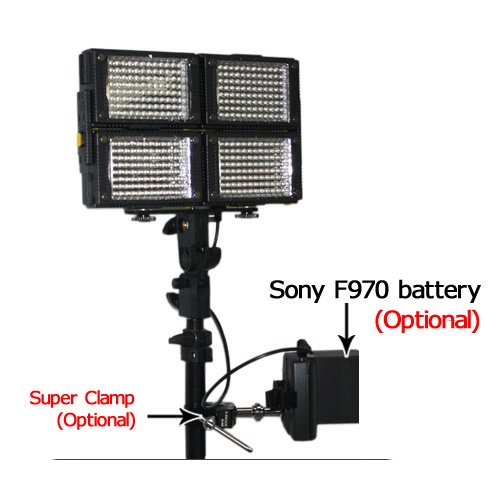HDVZ96(4pcs) LED Video Lights for DV Camcorder lighting+Support Stand