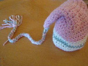 PDF Pattern - Elf Hat with Long Braided Tassel - 5 Size Patterns Included