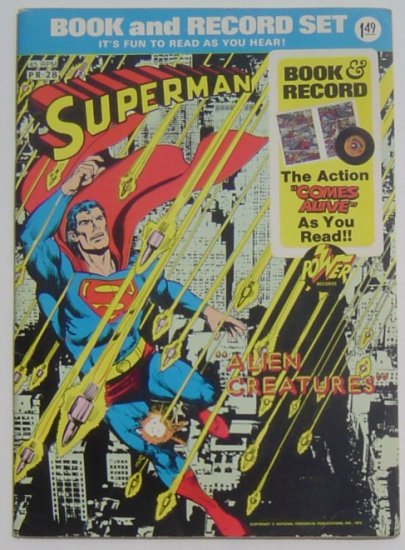 Superman Record PR-28 1975 Power Record & Comic Book