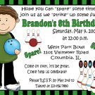 12 BOY BOWLING Invitations Personalized Birthday Party Custom