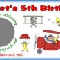 20 AIRPLANE BIRTHDAY SCRATCH OFFS TICKETS Personalized Party FAVOR GAME Custom PLANES