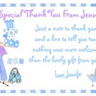 12 BABY SHOWER THANK YOU CARDS Personalized Party Custom BABIES