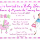 12 BABY SHOWER GIRL PINK Invitations Personalized Party Custom Babies Birthday