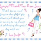 12 BABY SHOWER THANK YOU CARDS Personalized Party Custom BABIES
