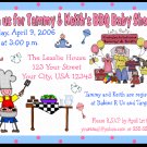 12 BABY SHOWER BOY or GIRL BBQ Invitations Personalized Party Custom Babies Birthday