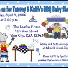 12 BABY SHOWER BOY BLUE BBQ Invitations Personalized Party Custom Babies Birthday