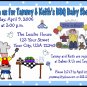 12 BABY SHOWER BOY BLUE BBQ Invitations Personalized Party Custom Babies Birthday
