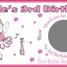 20 BALLET BIRTHDAY SCRATCH OFFS TICKETS Personalized Party FAVOR GAME Custom DANCE RECITAL