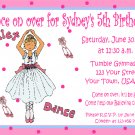 12 BALLET Invitations Personalized Birthday Party Custom DANCE RECITAL JAZZ