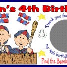 20 BASEBALL SPORTS BIRTHDAY SCRATCH OFFS TICKETS Personalized Party FAVOR GAME Custom