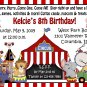 12 CIRCUS CARNIVAL CLOWNS BIG TOP Invitations Personalized Party Custom Birthday