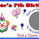 20 CIRCUS CARNIVAL CLOWNS BIG TOP BIRTHDAY SCRATCH OFFS TICKETS Personalized Party FAVOR GAME Custom