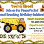 12 CONSTRUCTION TRUCKS Invitations Personalized Party Custom Birthday