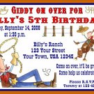 12 COWBOY WESTERN HORSES RODEO Invitations Personalized Party Custom Birthday