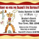 12 COWBOY WESTERN HORSES RODEO Invitations Personalized Party Custom Birthday