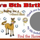 20 COWBOY WESTERN HORSES RODEO BIRTHDAY SCRATCH OFFS TICKETS Personalized Party FAVOR GAME Custom