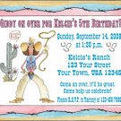 12 COWGIRL WESTERN HORSES RODEO Invitations Personalized Party Custom Birthday
