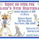 12 COWGIRL WESTERN HORSES RODEO Invitations Personalized Party Custom Birthday