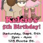12 COWGIRL WESTERN HORSES RODEO  TICKET STYLE Invitations Personalized Birthday Party Custom