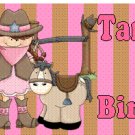 5 COWGIRL BIRTHDAY WATER BOTTLE LABELS Personalized Party Custom