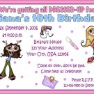 12 DRESS-UP DIVA SPA MAKEUP Invitations Personalized Party Custom Birthday