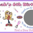 20 DRESS-UP DIVA  MAKEUP SPA BIRTHDAY SCRATCH OFFS TICKETS Personalized Party FAVOR GAME Custom
