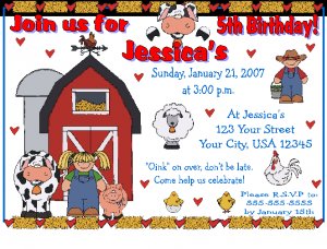 12 FARM BARN ANIMALS Invitations Personalized Party Custom Birthday PETTING ZOO