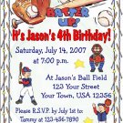 12 BASEBALL SPORTS Invitations Personalized Birthday Party Custom