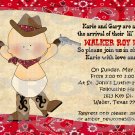 12 COWBOY BABY SHOWER WESTERN HORSES RODEO Invitations Personalized Party Custom Birthday