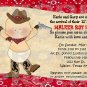 12 COWBOY BABY SHOWER WESTERN HORSES RODEO Invitations Personalized Party Custom Birthday