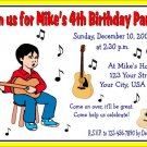 12 GUITARS MUSIC Invitations Personalized Party Custom Birthday