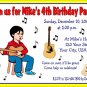 12 GUITARS MUSIC Invitations Personalized Party Custom Birthday