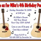 12 GUITARS MUSIC Invitations Personalized Party Custom Birthday