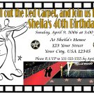 12 HOLLYWOOD RED CARPET Invitations Personalized Party Custom Birthday