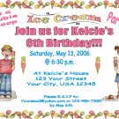 12 ICE CREAM Invitations Personalized Party Custom Birthday