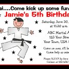 12 KARATE TAEKWONDO Invitations Personalized Party Custom Birthday