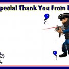 12 LASER TAG BIRTHDAY THANK YOU CARDS Personalized Party Custom