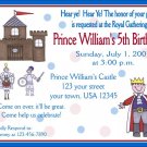 12 PRINCE PRINCESS CASTLE Invitations Personalized Party Custom Birthday