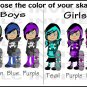 12 BOY SKATEBOARDING SKATING Invitations Personalized Party Custom Birthday