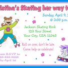 12 SKATING ROLLER SKATES Invitations Personalized Party Custom Birthday