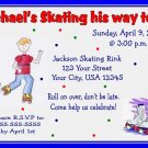 12 SKATING ROLLER SKATES Invitations Personalized Party Custom Birthday