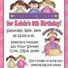 12 SLUMBER PARTY SLEEPOVER Invitations Personalized Party Custom Birthday