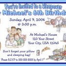 12 BOYS SLUMBER PARTY SLEEPOVER Invitations Personalized Party Custom Birthday