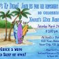 12 SURFING SURFER BEACH SURF BOARD Invitations Personalized Party Custom Birthday