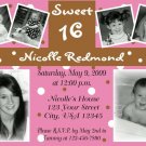 12 SWEET SIXTEEN PHOTO Invitations Personalized Party Custom Birthday
