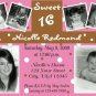 12 SWEET SIXTEEN PHOTO Invitations Personalized Party Custom Birthday