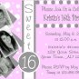 12 SWEET SIXTEEN FIRST 1ST, 2ND 3RD  PHOTO Invitations Personalized Party Custom Birthday