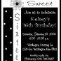 12 SWEET SIXTEEN FIRST 1ST, 2ND 3RD Invitations Personalized Party Custom Birthday